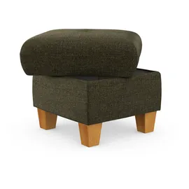Home Affaire Polsterhocker Lindgren 61 x 46 x 61 cm Grün/Khaki