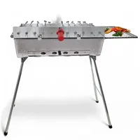 Grillpeter Mangal Astana Deluxe mit 11er Spießdreher Grillmotor USB und Powerbank BBQ Deckel Grillrost Ablage