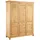 otto home Kleiderschrank OTTO HOME "Rauna, mit Lamellen und Kassetten, klassischer Landhausstil, rustikal", beige (natur geölt), B:159cm H:195cm T:60cm, Massivholz, Schränke, Kleiderschrank, massive Kiefer, Metallgriffe, mehrere Varianten, zeitloses Design