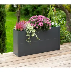 Westmann Metall Pflanzkübel Talus L Anthrazit 25x100x52cm