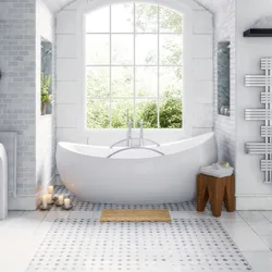 Relaxdays Bambus Badematte, 60 x 40 cm, rutschfeste Duschmatte, Dusche, Sauna, indoor & outdoor, Baderost faltbar, natur