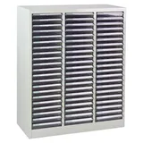 ADB Schubladenschrank / Schubladencontainer, 3x21 Schübe, 1010x795x350 Mm = 63 Schubladen - Grau