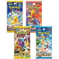 Mystery 4er Pokémon Booster Pack Bundle – Koreanische Version | Zufällige Auswahl aus 20 Sets | Originale TCG Booster Packs | Korean Pokémon Cards + HeartGlobal® Versandschutz