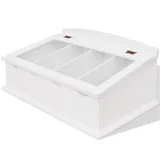 vidaXL Besteckschublade MDF Weiß Barocker Stil