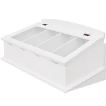vidaXL Besteckschublade MDF Weiß Barocker Stil