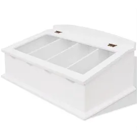 vidaXL Besteckschublade MDF Weiß Barocker Stil