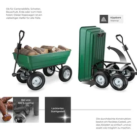 Tectake Bollerwagen mit Kippfunktion rot