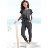 ELBSAND Sweathose »Brinja« mit Logoprint am Bund und Taschen, Jogginghose, Relaxhose, Gr. L (40) N-Gr, anthrazit, , 36518532-L N-Gr