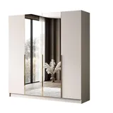 lookway Drehtürenschrank Aurel 200 x 200 x 57 cm Beige