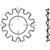 Industrial Quality Supplies DIN 6797 Zahnscheibe, FST galZn A