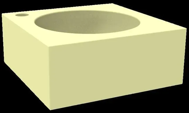 Glassdesign One Aufsatzbecken mit Hahnloch VetroFreddo - salbei grün