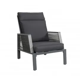 Gardissimo ROMA Rope Alu Lounge Set Gartenmöbel Sitzgruppe grau