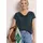 STREET ONE Silk-Look Shirt mit Waterfall-Front - grün,