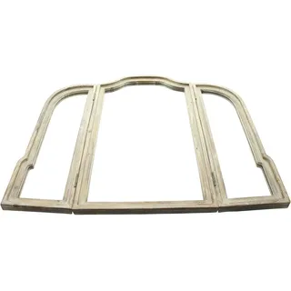 Dekoleidenschaft Spiegel Nostalgie mit Holzrahmen, Seitenteile klappbar, Klappspiegel im Antik Design, Wandspiegel, Frisierspiegel,