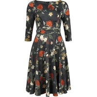 H&R London - Rockabilly Kleid knielang - XS bis 3XL - für Damen - Größe XS - multicolor