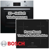 INDUKTION HERDSET BOSCH autark Einbau Herd Backofen +  Induktionskochfeld 60cm