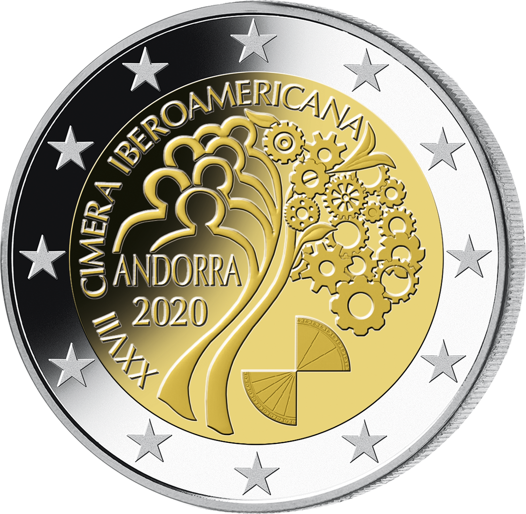 Andorra 2020: 2-Euro-Gedenkmünze "27. Iberoamerika-Gipfel 2020 in Andorra"