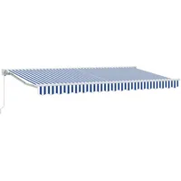 VidaXL Einziehbare Markise Blau und Weiß 400x200 cm Stoff