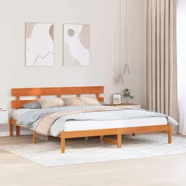 vidaXL Bettgestell Braun 180 x 200 cm Massivholz Kiefer
