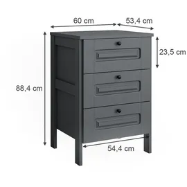 VitaliSpa Kommode Ajaton Grau 60 x 88,4 cm