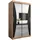 abiks möbel Schwebetürenschrank MONACO 120 x 200 x 62 cm Schwarz