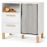 Tchibo - Kinderkommode »Leira« mit Schubladen und Kleiderstange - 95x50x90,3cm - silber - Holz / Stahl / Polyester