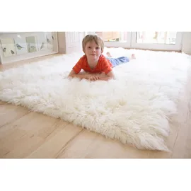 Steffensmeier Flokati 1500 Wollteppich 140 x 200 cm Beige