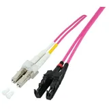 EFB-Elektronik EFB O0341.2 Duplex Patchkabel E2000®-LC OM4, LSZH, 2mm erikaviolett Glasfaserverkabelung Glasfaser OM4