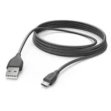 Hama USB-A auf Micro-USB 3 m Schwarz