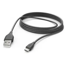 Hama USB-A auf Micro-USB 3 m Schwarz