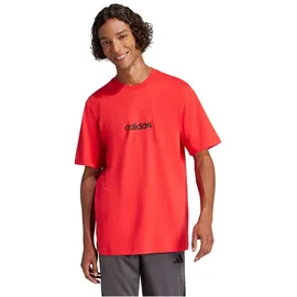 adidas Essentials Linear Single Jersey rot/schwarz L