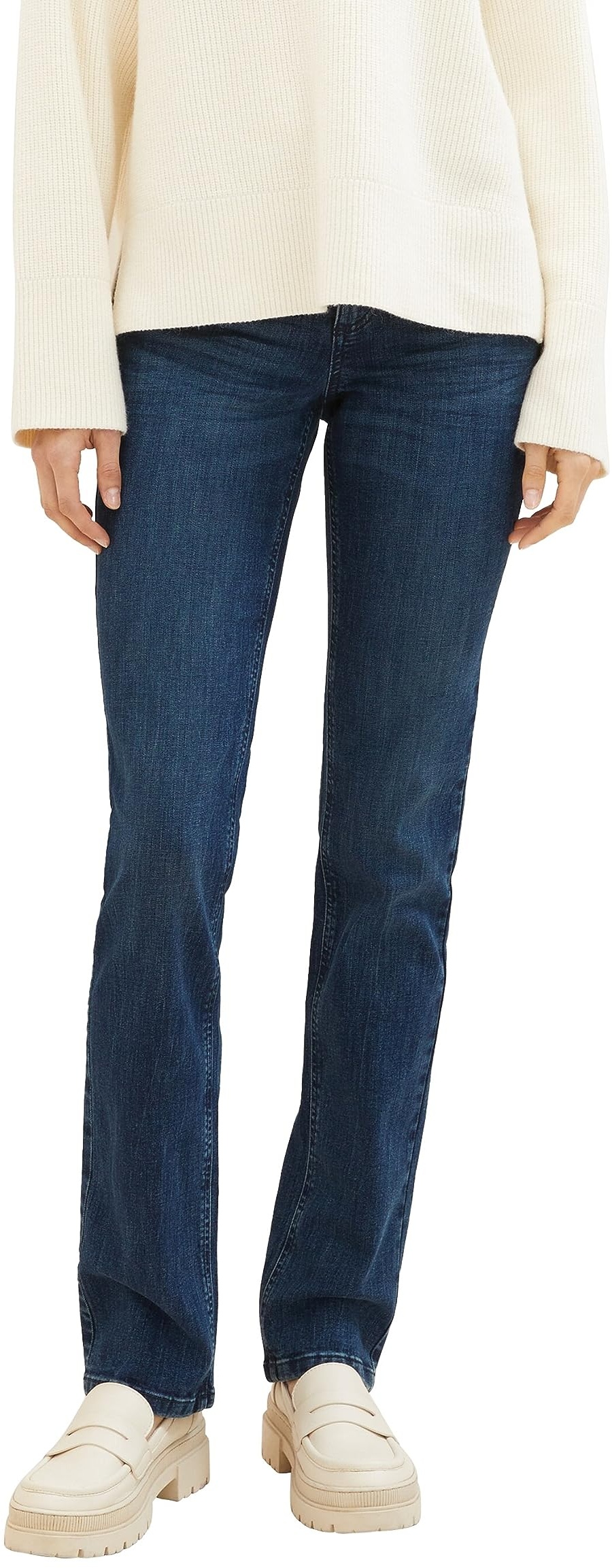 TOM TAILOR Damen 1008119 Alexa Straight Jeans, 10282 - Dark Stone Wash Denim, 29W / 32L EU