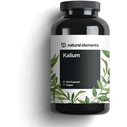 Kalium – 240 Kapseln mit 800 mg elementarem Kalium (aus Kaliumcitrat) pro Tagesdosis – für Blutdruck, Muskelfunktion & Nervensystem – vegan, hochdosiert, ohne Zusätze 240 St