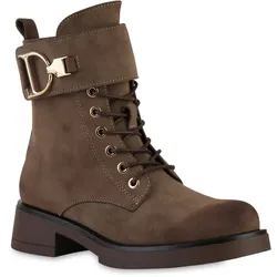 Damen Schnürstiefeletten in Braun