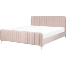 Beliani Lunan 180 x 200 cm Pastellrosa