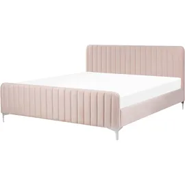 Beliani Lunan 180 x 200 cm Pastellrosa