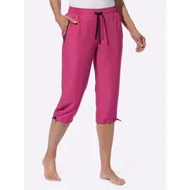 Sieh an! Capri-Freizeithose Unifarben Pink 44