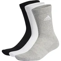 adidas Cushioned Crew Socken 3er Pack Medium Grey Heather / White / Black 22-24