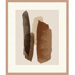 ANY IMAGE Digitaldruck »Abstrakt Braun III«, Rahmen: Buchenholz, natur