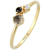 Elli DIAMONDS Diamant (0.03 ct.) Topas Turmalin 375er Gelbgold Ringe Damen