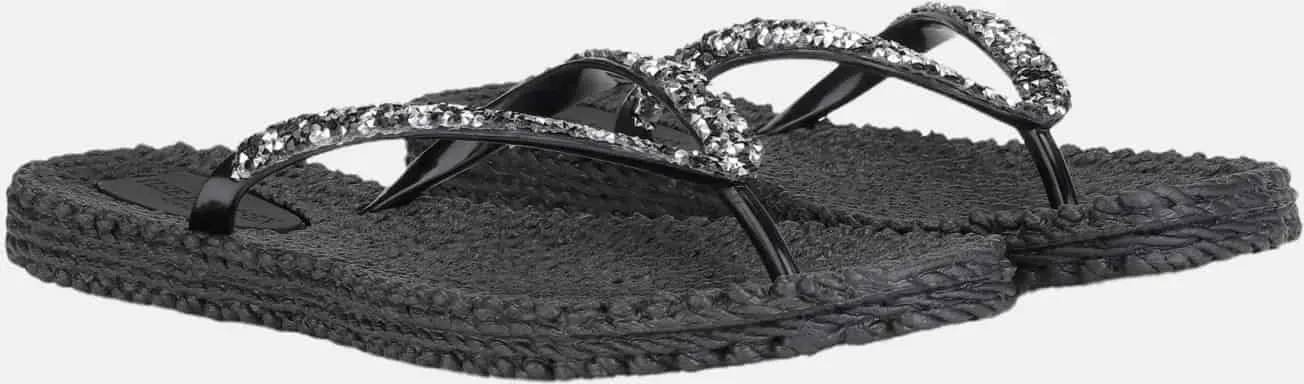 Flip Flops Cheerful mit Schmucksteinen Schwarz 40