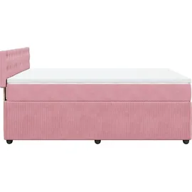 vidaXL Boxspringbett 140 x 200 cm Rosa