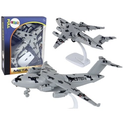 LEAN Toys Spielzeug-Flugzeug Flugzeug Militärflugzeug Camouflage HW-605 Tarnmuster Spielzeug Sounds grau