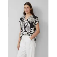 s.Oliver Druckbluse mit Raff-Details, schwarz