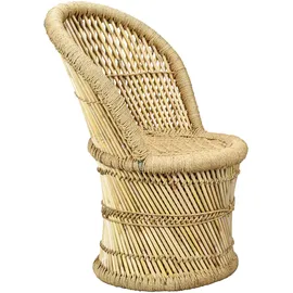 Marrakesch Orient & Mediterran Interior Boho style Gartensessel 42 x 43 x 76 cm beige 1 St.