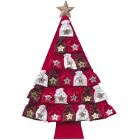 XXL-Adventskalender, Tannenbaum, Adventskalender, zum Befüllen, fast 120cm groß, rot