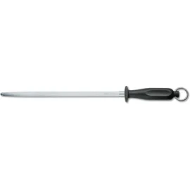 Victorinox Erwachsene Schärfen Metzgerstahl 30 cm rund Nylongriff Schustermesser, weiss, Messerschärfer, Weiss
