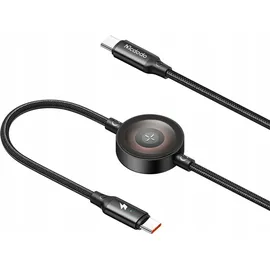 Mcdodo CA-2580 2-in-1 USB-C Kabel + Apple Watch Ladegerät, 60W, 1,5m - Schwarz