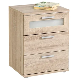 CARO-Möbel Nachttisch Sonoma Eiche, Holzwerkstoff, Mode, 45x53x38 cm, Schlafzimmer, Nachttische