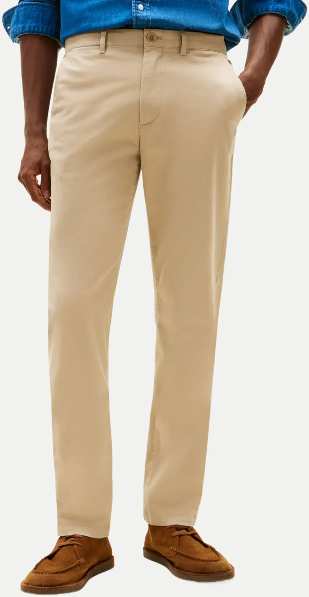 Straight-Fit Twill-Chino Denton Beige 36/32